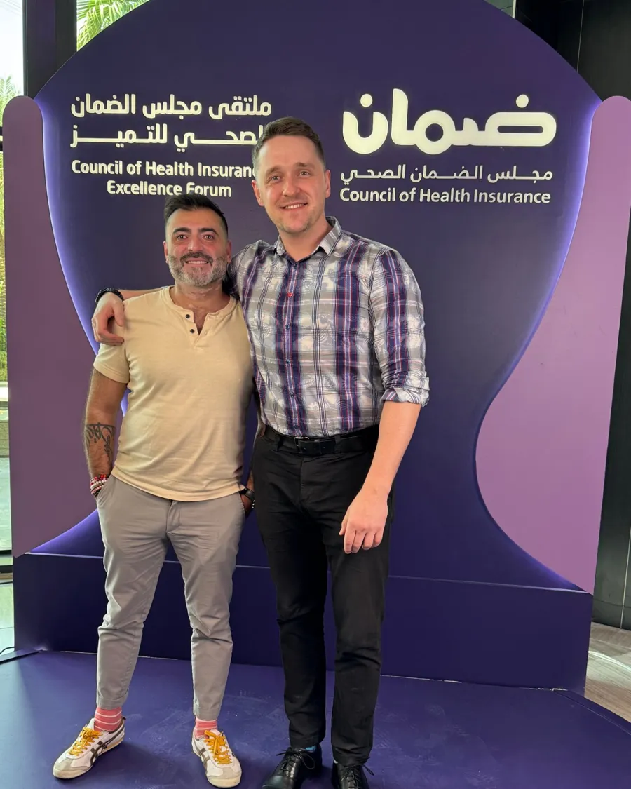 Vasilii and a co-founder at the Council of Health Insurance forum in Saudi Arabia.